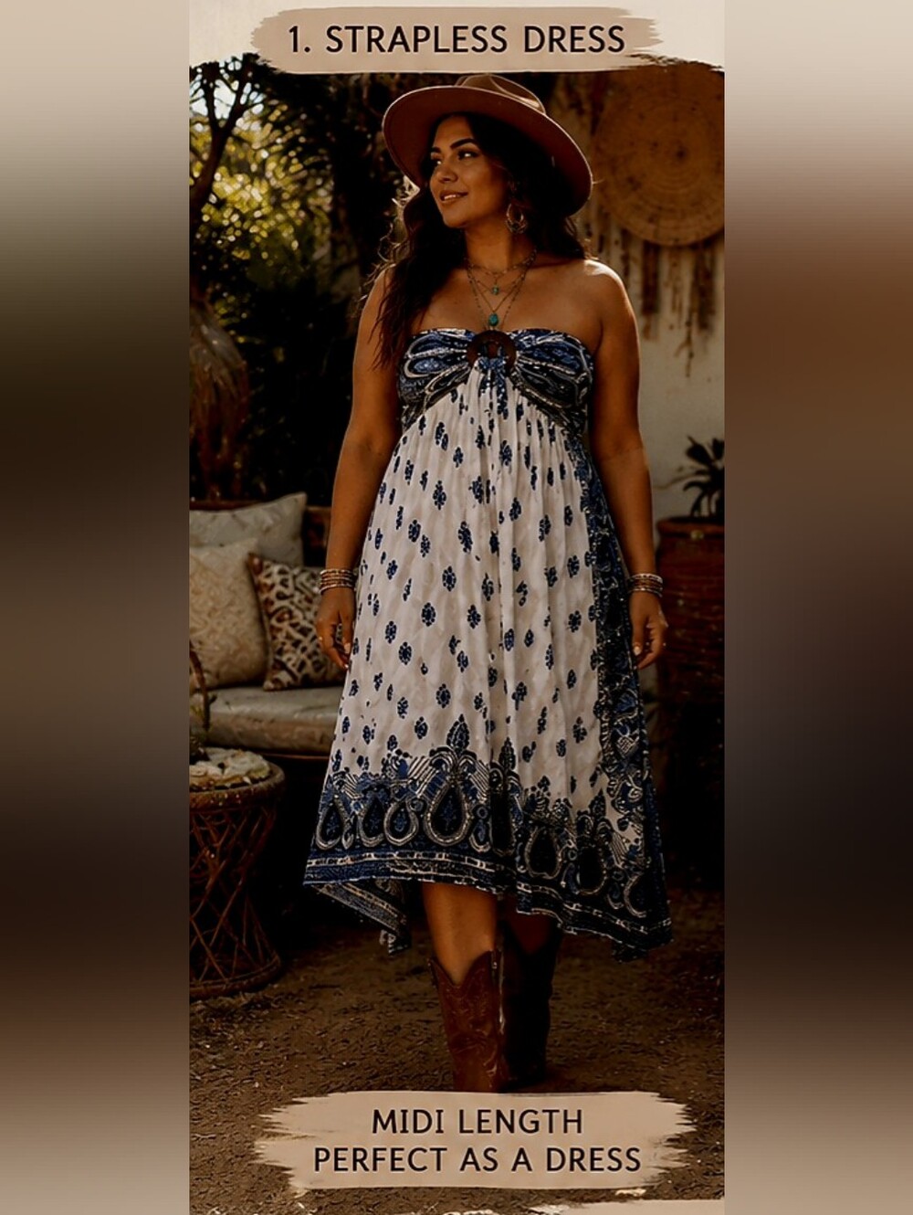 Boho Convertible Maxi Skirt Strapless Dress One Size Rayon Festival Hippie M-1X‎